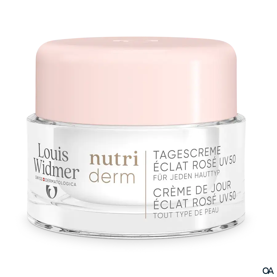 Louis Widmer nutriderm Tagescreme Éclat Rosé UV 50 - ohne Parfum