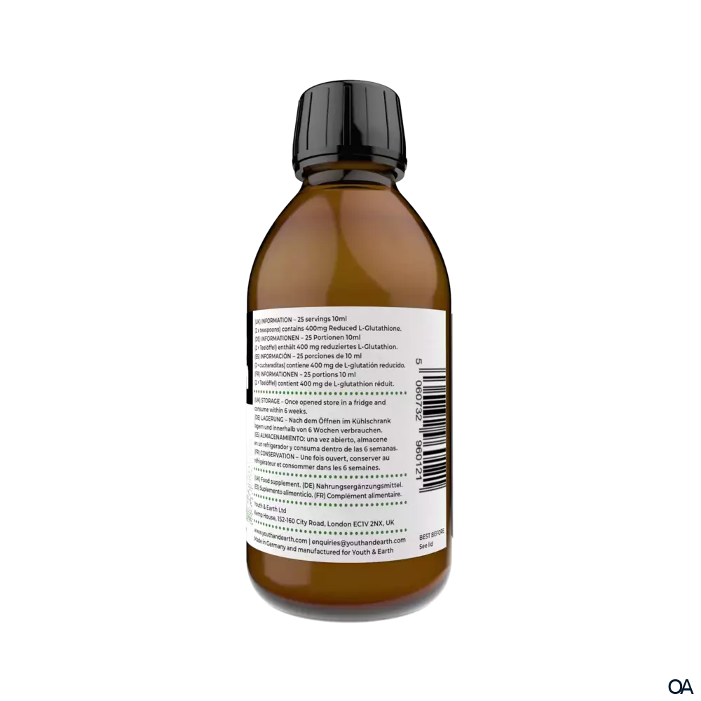 Youth & Earth Liposomales Glutathion flüssig 400 mg Youth & Earth Liposomales Glutathion flüssig 400 mg