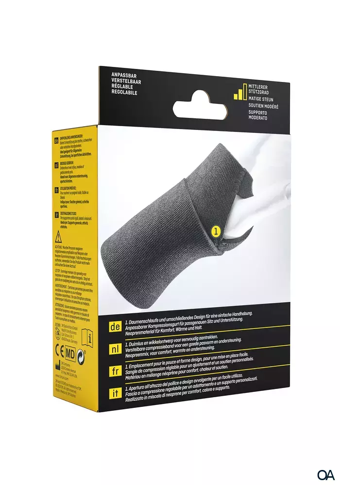 3M FUTURO™ Handgelenk-Bandage anpassbar mit Daumenschlaufe 09033, Verstellbar SPORT (11.4 - 24.1 cm) 3M FUTURO™ Handgelenk-Bandage anpassbar mit Daumenschlaufe 09033, Verstellbar SPORT (11.4 - 24.1 cm)