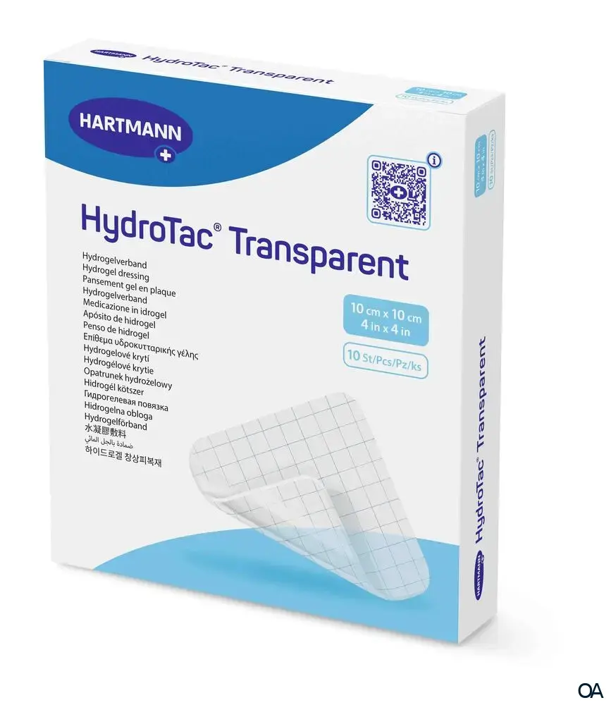 HydroTac® transparent Hydrogelverband steril, 10 x 10 cm