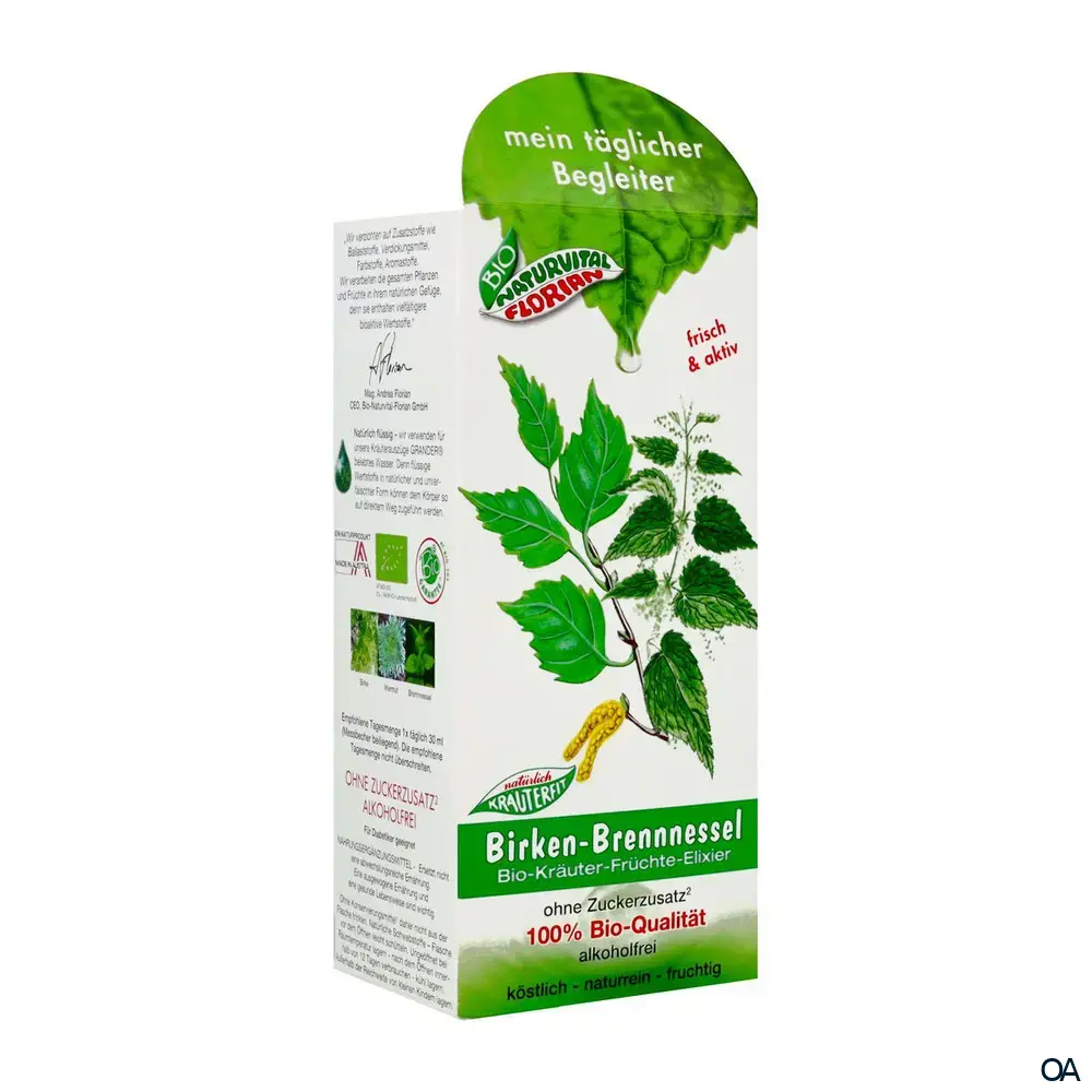 Bio Naturvital Florian Birken Brennnessel Bio-Kräuter-Früchte-Elixier