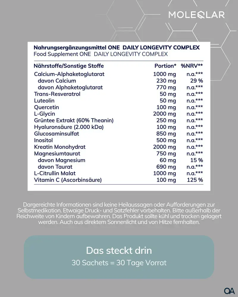 MoleQlar ONE (Daily Longevity Complex) Sachets