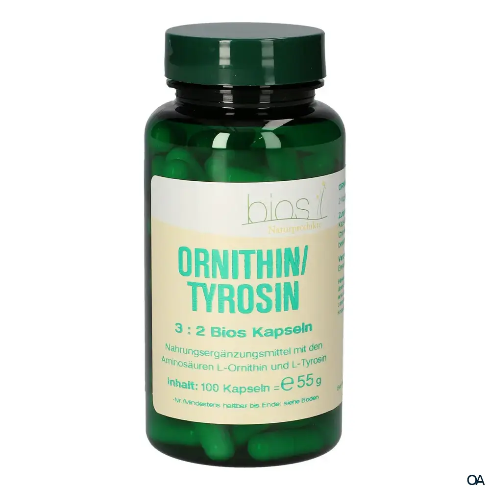 Bios Ornithin / Tyrosin 3 : 2 Kapseln Bios Ornithin / Tyrosin 3 : 2 Kapseln