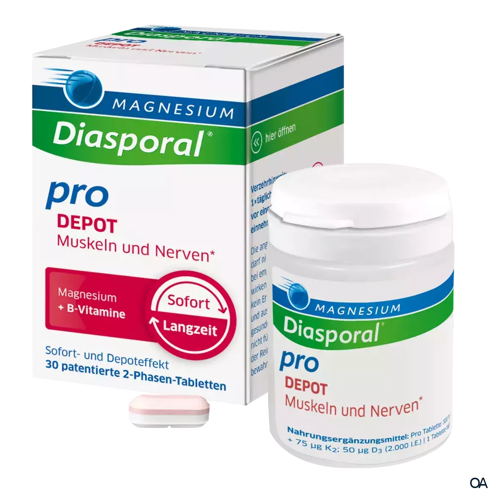 Magnesium Diasporal® Pro DEPOT Muskeln und Nerven* Tabletten Magnesium Diasporal® Pro DEPOT Muskeln und Nerven* Tabletten