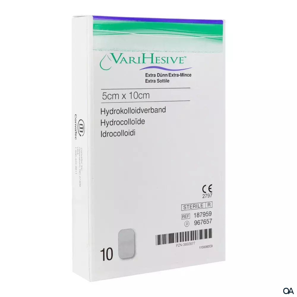 ConvaTec VARIHESIVE® Extra dünn Hydrokolloidverband steril, 5 x 10 cm