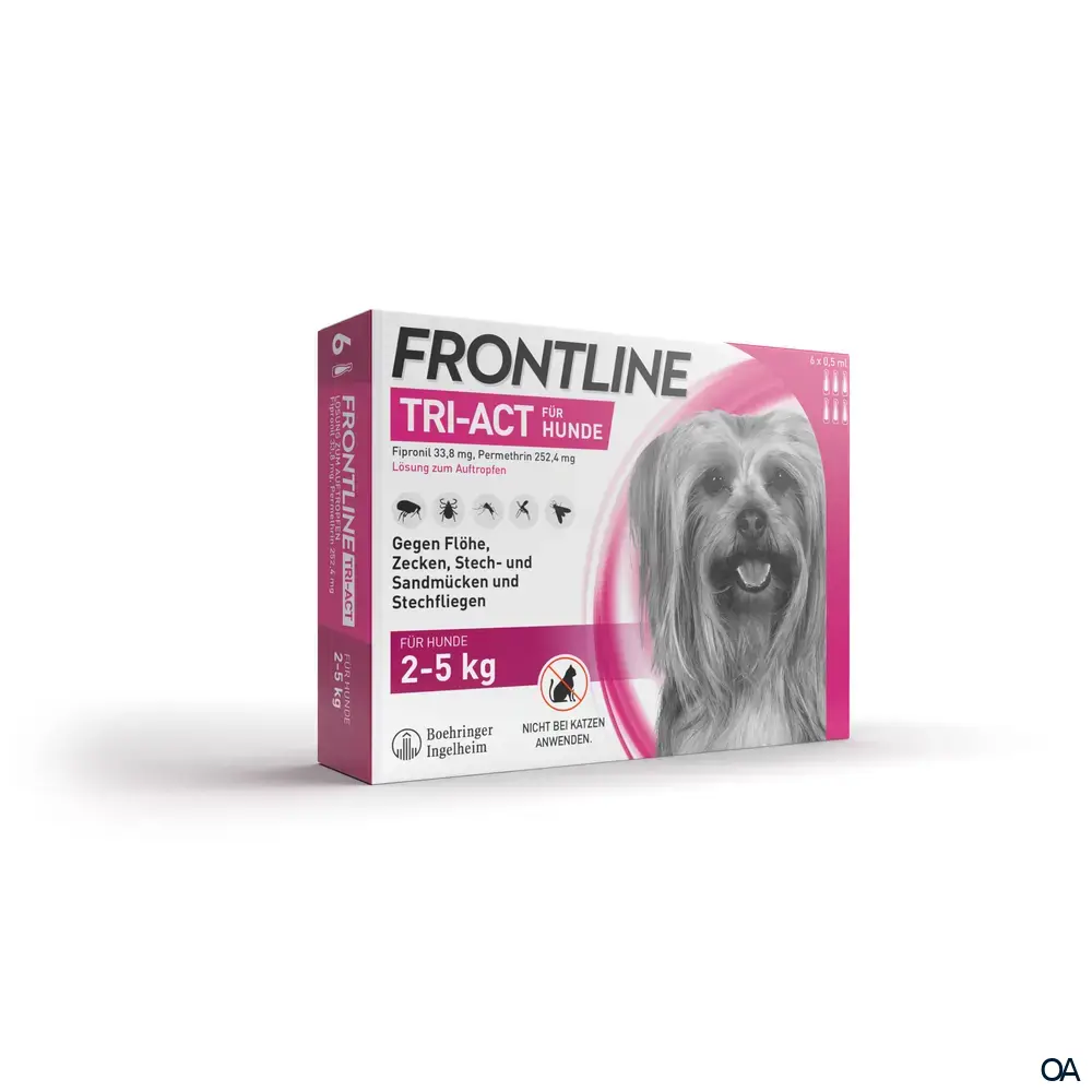 Frontline TRI-ACT® Lösung zum Auftropfen für Hunde 2 - 5 kg Frontline TRI-ACT® Lösung zum Auftropfen für Hunde 2 - 5 kg
