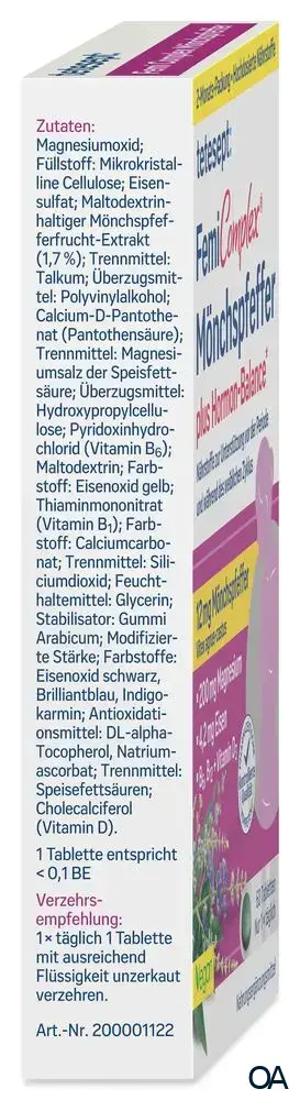tetesept FemiComplex® Mönchspfeffer Tabletten tetesept FemiComplex® Mönchspfeffer Tabletten