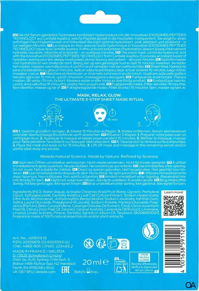 Weleda EXO BOOST Hydrobounce Tuchmaske