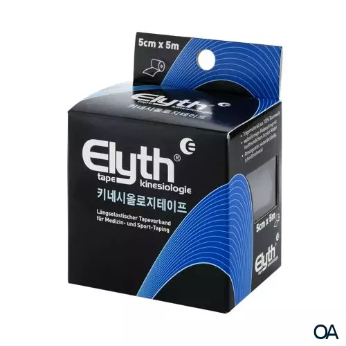 ELYTH Tape Kinesiologie 5 cm x 5 m - Schwarz ELYTH Tape Kinesiologie 5 cm x 5 m - Schwarz