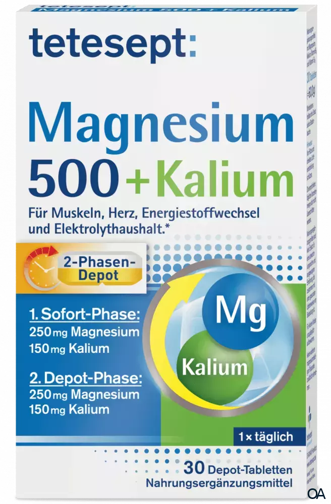 tetesept Magnesium 500 + Kalium Depot-Tabletten tetesept Magnesium 500 + Kalium Depot-Tabletten