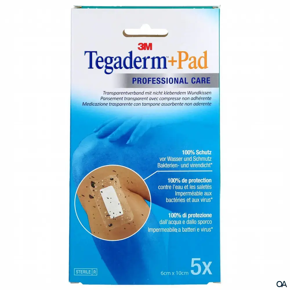 3M Tegaderm + Pad Transparentverband mit nicht klebender Wundauflage 6 x 10 cm, 3584NP 3M Tegaderm + Pad Transparentverband mit nicht klebender Wundauflage 6 x 10 cm, 3584NP