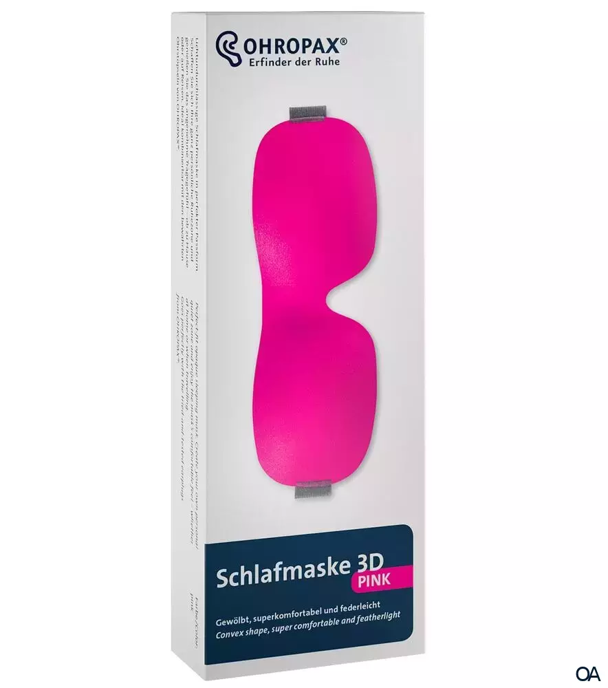 Ohropax Schlafmaske 3D Pink mit Aufbewahrungsbeutel Ohropax Schlafmaske 3D Pink mit Aufbewahrungsbeutel