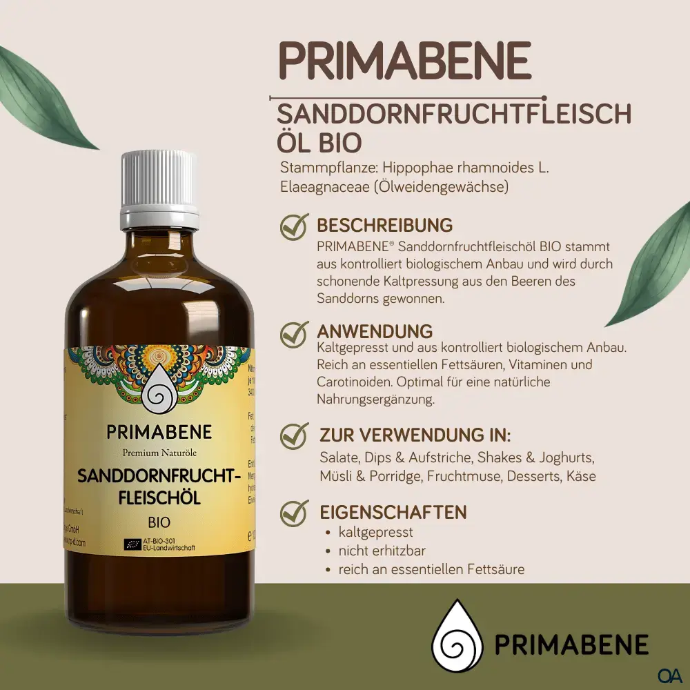 Primabene® Sanddornfruchtfleischöl Bio
