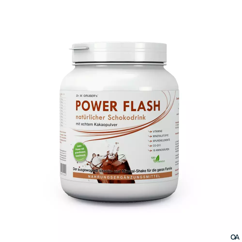 Dr. W. Gruber’s® Power Flash Schokodrink Pulver Dr. W. Gruber’s® Power Flash Schokodrink Pulver
