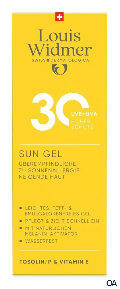 Louis Widmer suncare Sun Gel 30 - leicht parfümiert