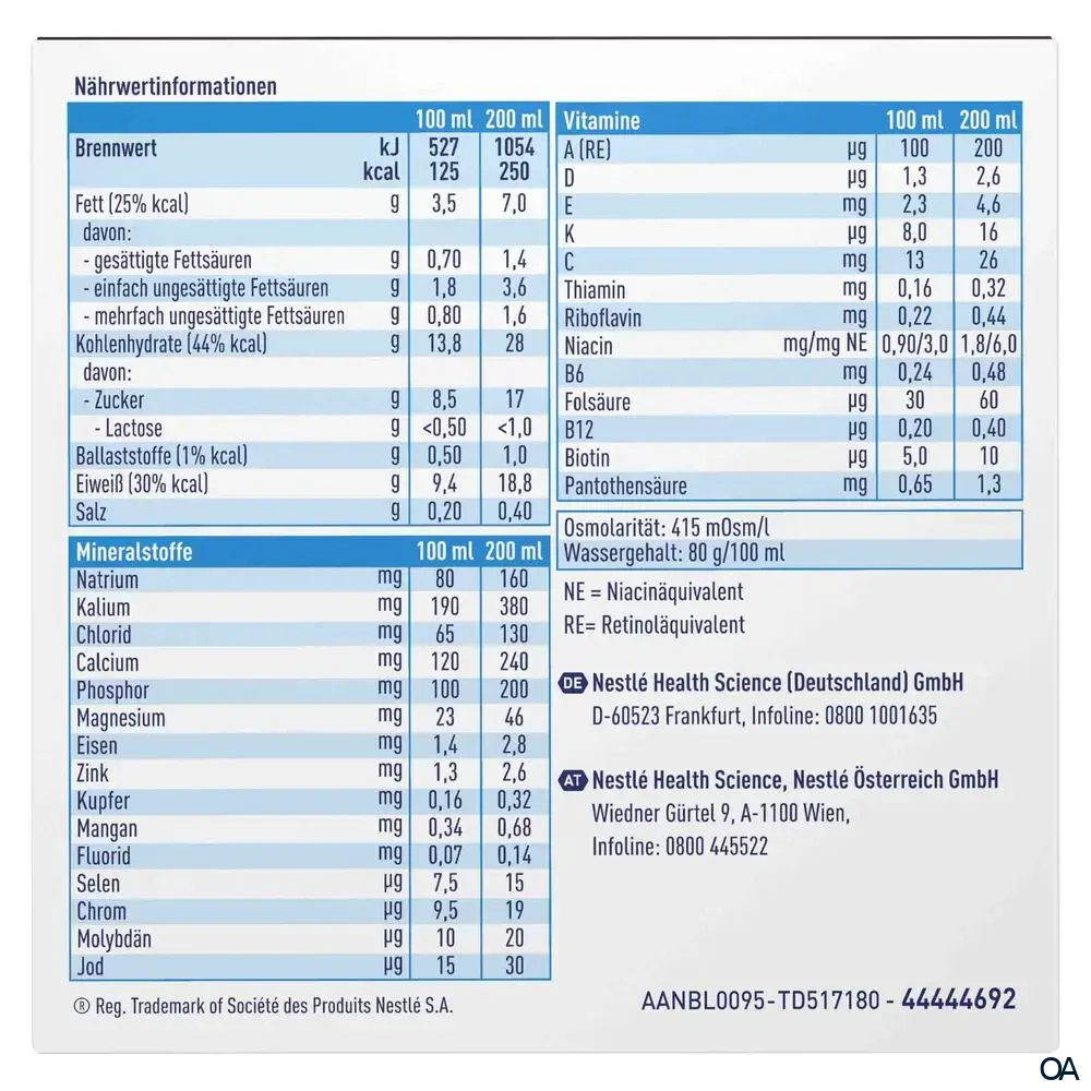 Resource® Protein Schokolade Trinknahrung 200 ml