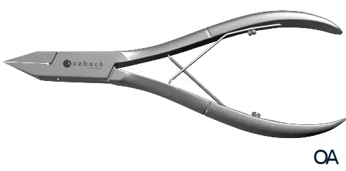 Kozbach Pharma 90R Eckenzange, Doppelfeder gerade Schn., spitz, durchgestreckt, rostfrei, 13 cm