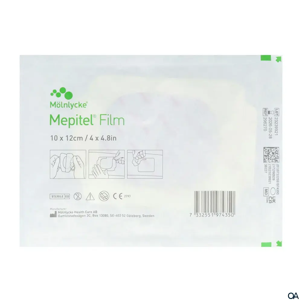 Mölnlycke® Mepitel® Film Silikonfolienverband steril, 10 x 12 cm