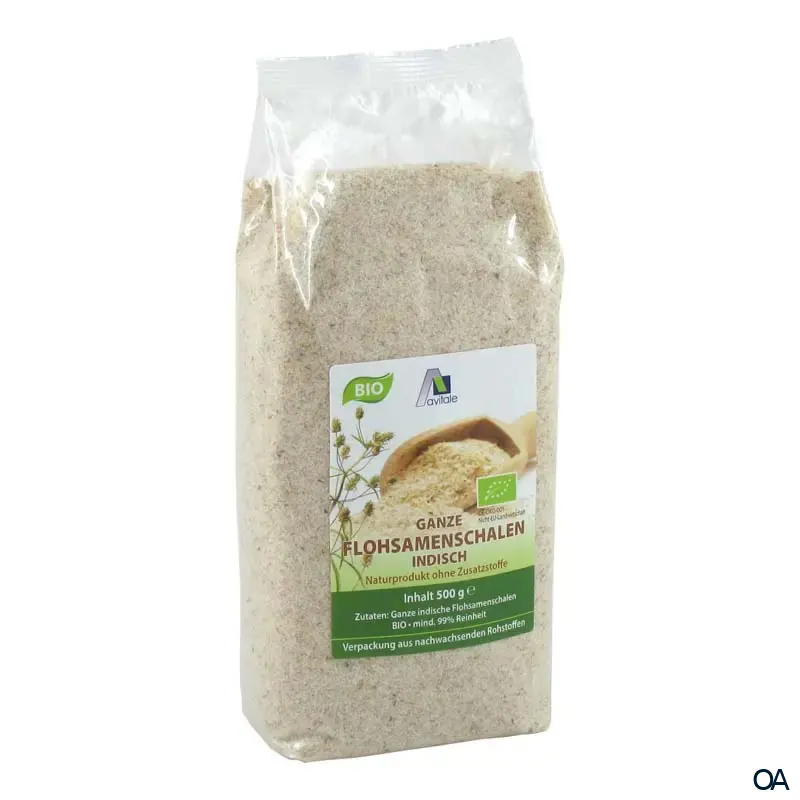 Avitale Ganze Flohsamenschalen aus Indien in Bio-Qualität