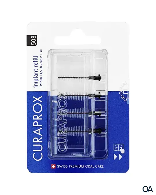Curaprox Interdentalbürste CPS 508 Refill Implant Schwarz, Ø 4.5-8.5 mm