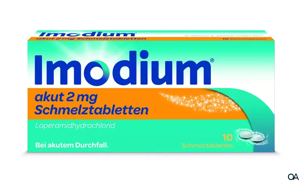Imodium® akut 2 mg Schmelztabletten Imodium® akut 2 mg Schmelztabletten