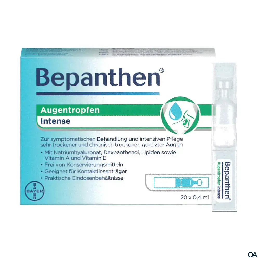 Bepanthen® Augentropfen Intense Einzeldosen á 0,4 ml Bepanthen® Augentropfen Intense Einzeldosen á 0,4 ml