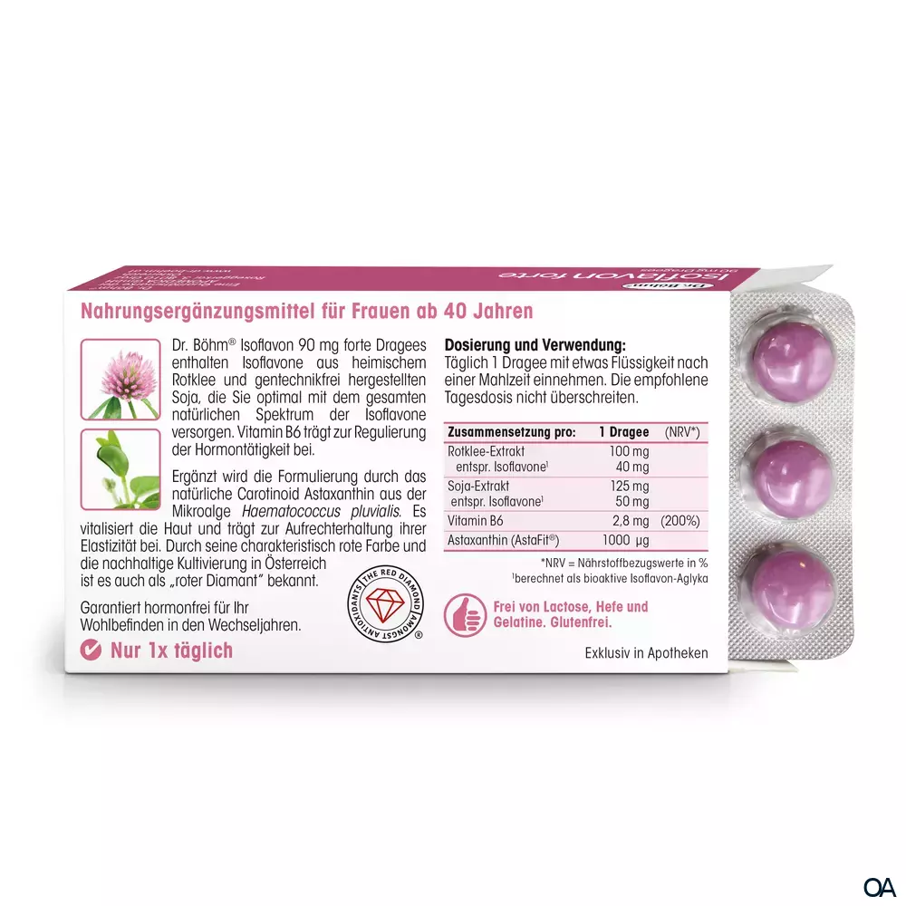 Dr. Böhm® Isoflavon forte 90 mg Dragees Dr. Böhm® Isoflavon forte 90 mg Dragees
