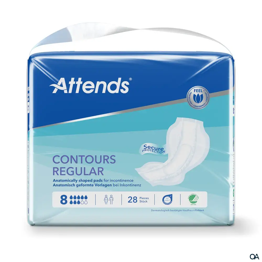 Attends Contours Regular 8 - Inkontinenzvorlagen