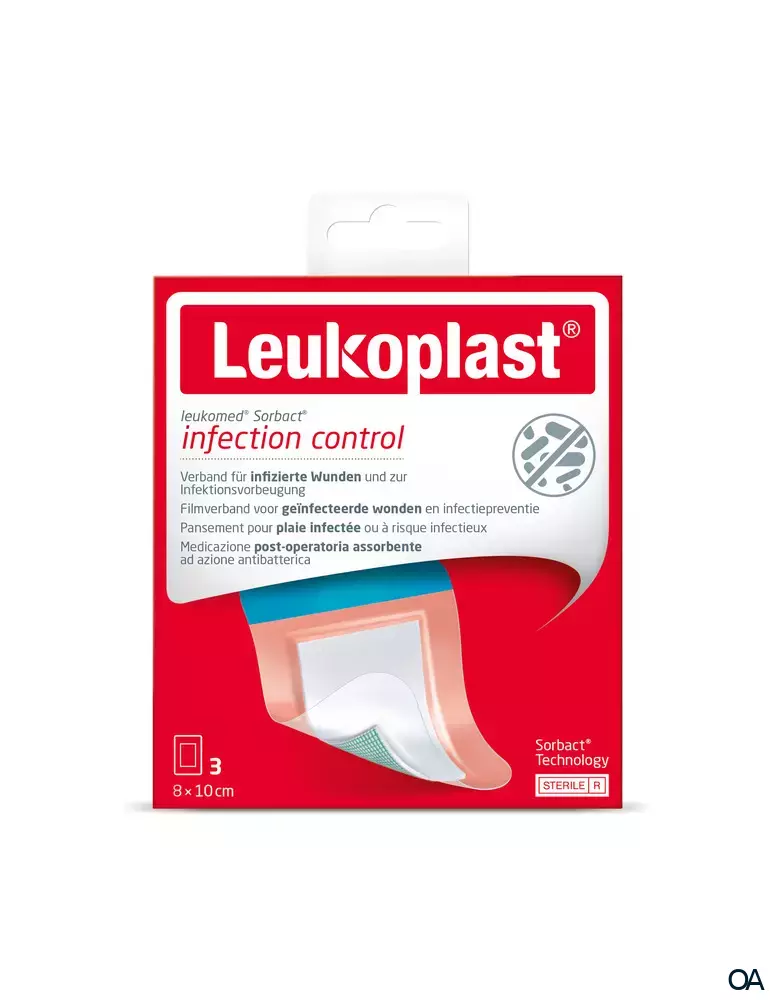 Leukoplast Leukomed® Sorbact® infection control steriler Wundverband 8 x 10 cm