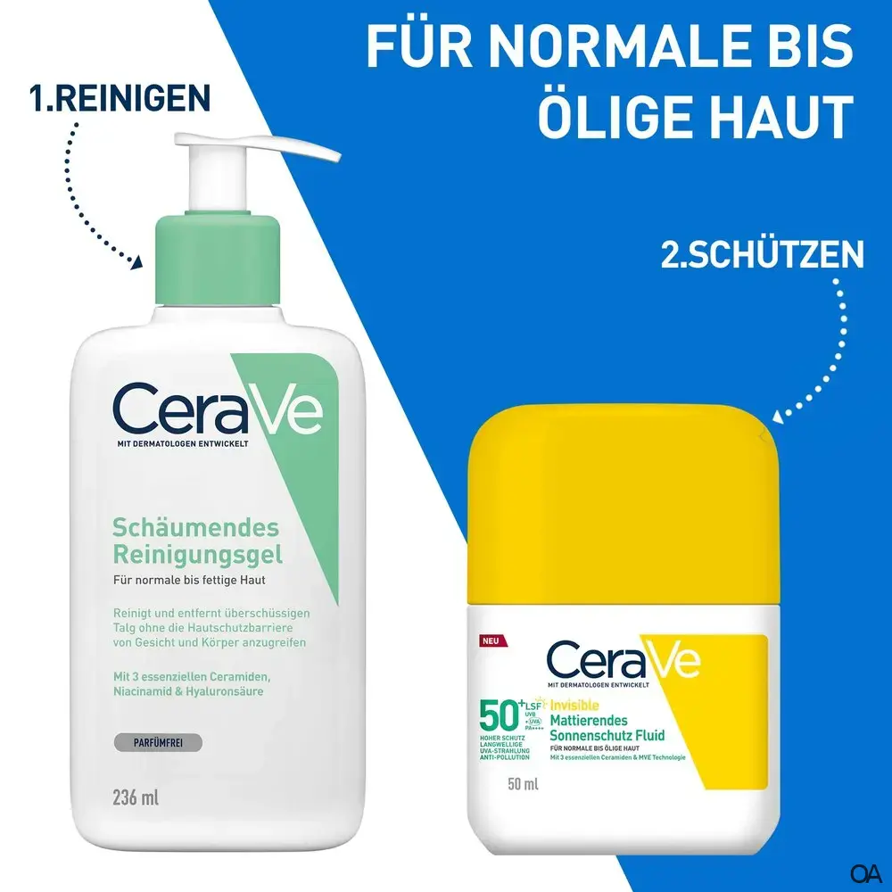 CeraVe Invisible Mattierendes Sonnenschutz Fluid LSF 50+