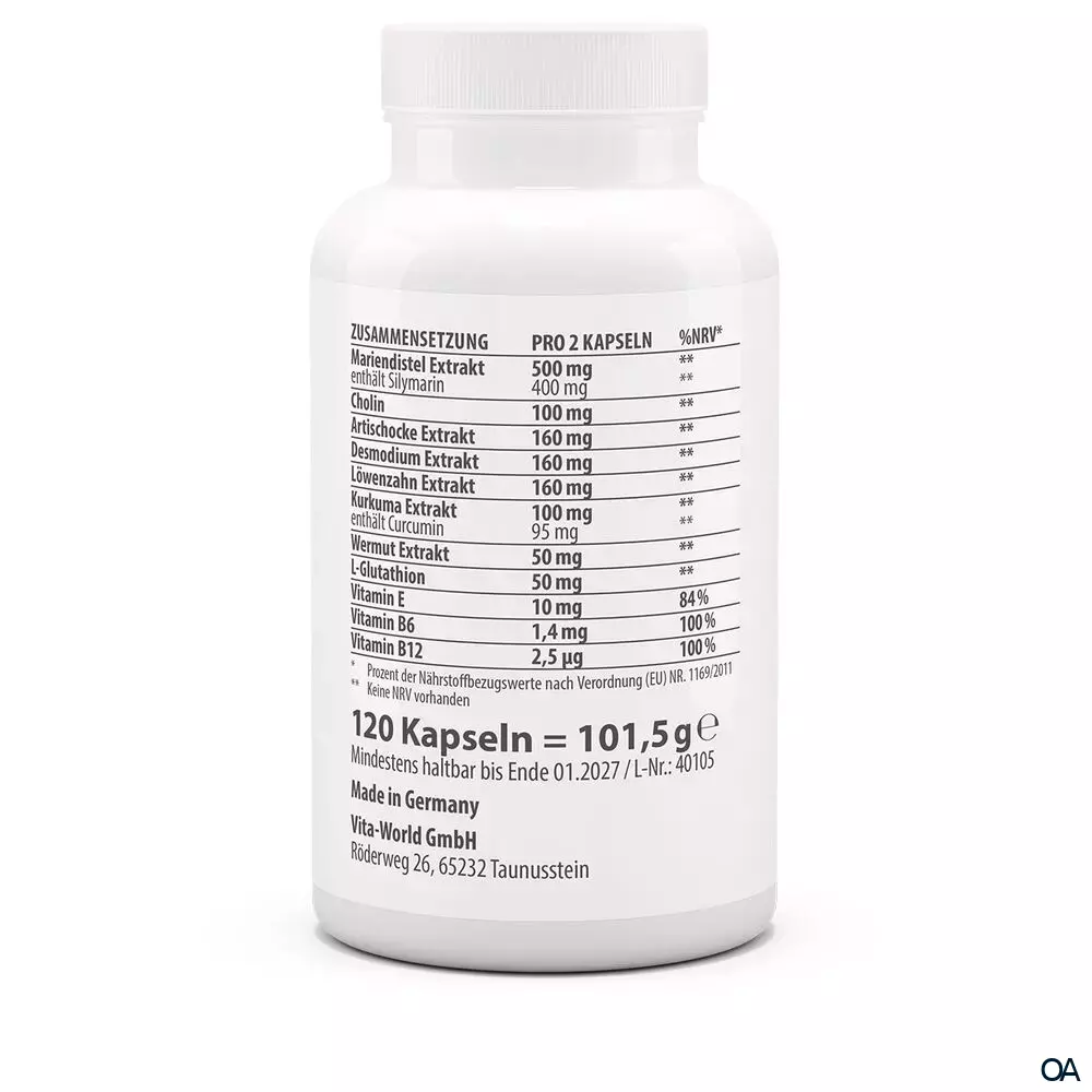 Vitaworld Leber-Vital Komplex Kapseln