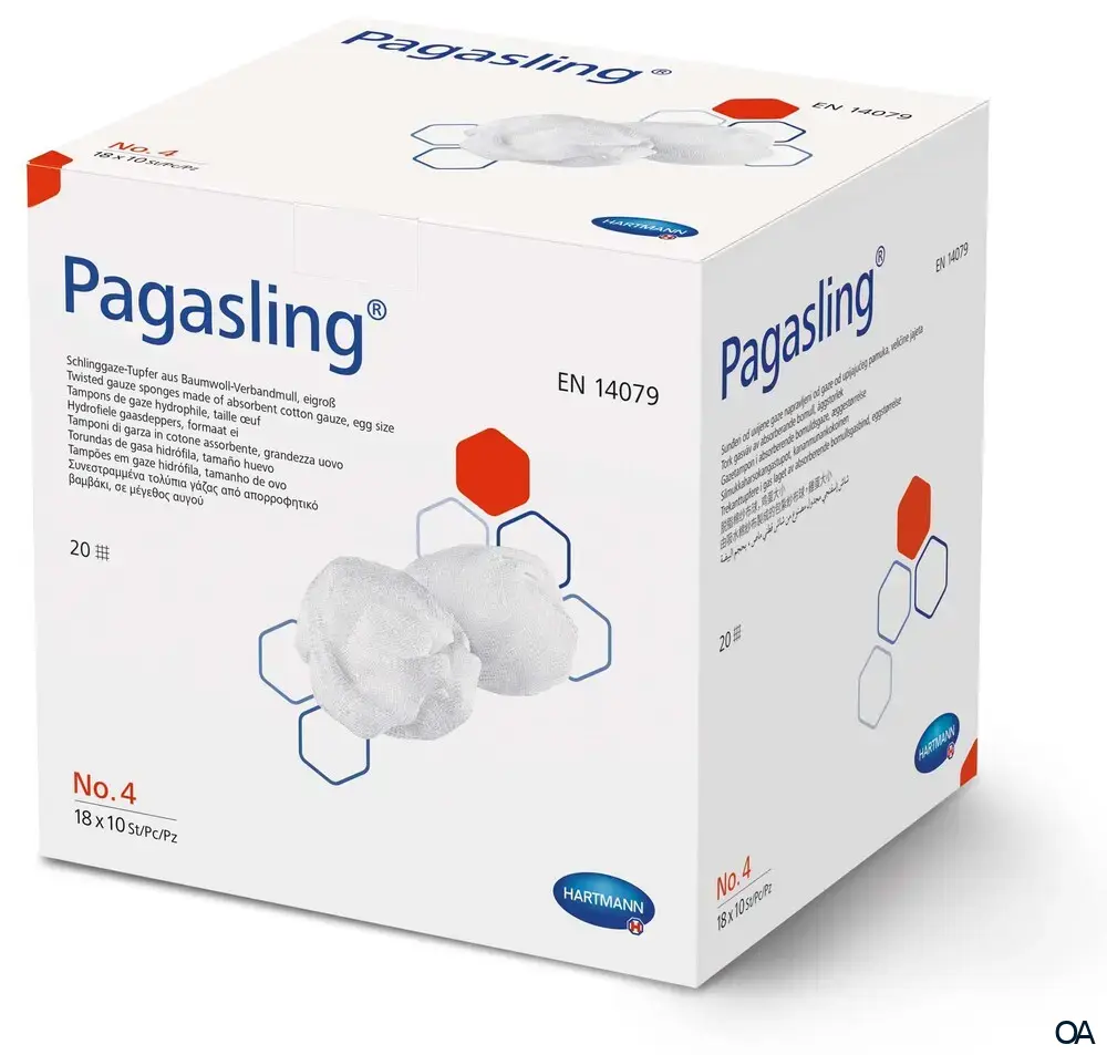 Pagasling®  Schlinggazetupfer aus Verbandmull steril, Größe 4 - eigroß, 18 x 10 Stück