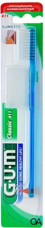 GUM® Classic Zahnbürste kompakt weich (mit Gummikegel) 409