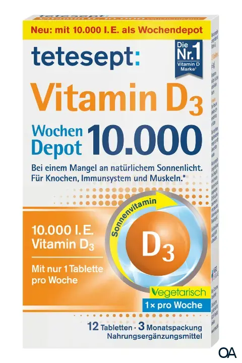 tetesept Vitamin D3 10.000 I.E. Wochendepot Tabletten