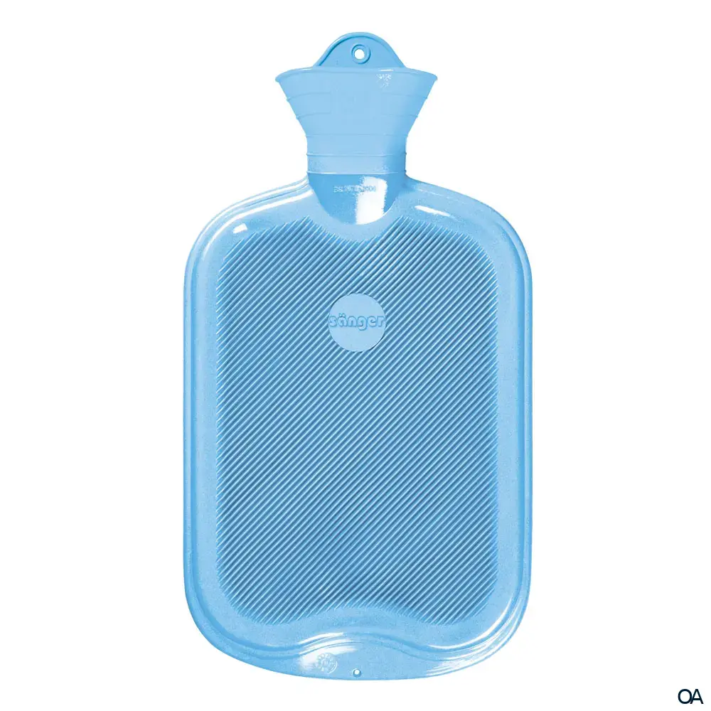 Sänger Wärmflasche beidseitig mit Lamelle hellblau - 2,0L