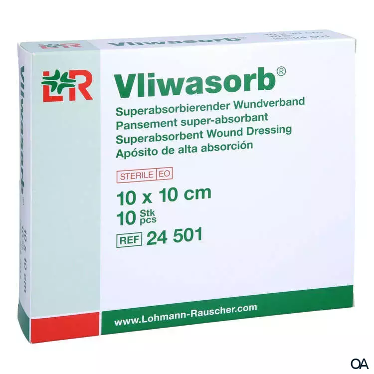 Vliwasorb® Superabsorbierender Wundverband, steril, 10 x 10 cm