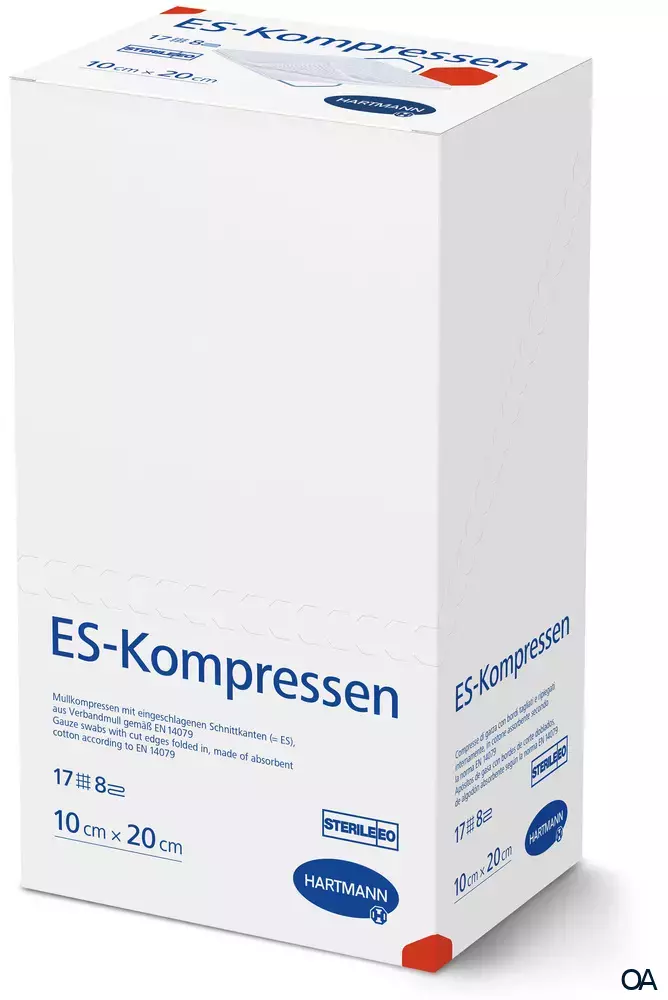 ES-Kompressen 8fach, steril eingesiegelt zu 2 Stück, 10 x 20 cm, 5 x 2 Stück