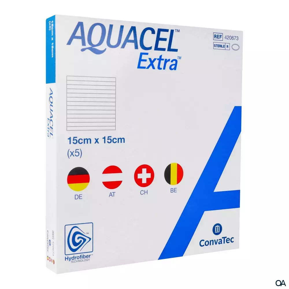 Convatec AQUACEL® Extra Wundauflage, steril, 15 x 15 cm Convatec AQUACEL® Extra Wundauflage, steril, 15 x 15 cm