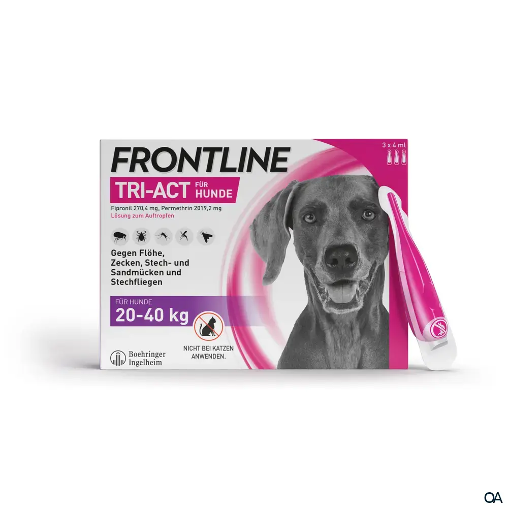 Frontline TRI-ACT® Lösung zum Auftropfen für Hunde 20 - 40 kg Frontline TRI-ACT® Lösung zum Auftropfen für Hunde 20 - 40 kg