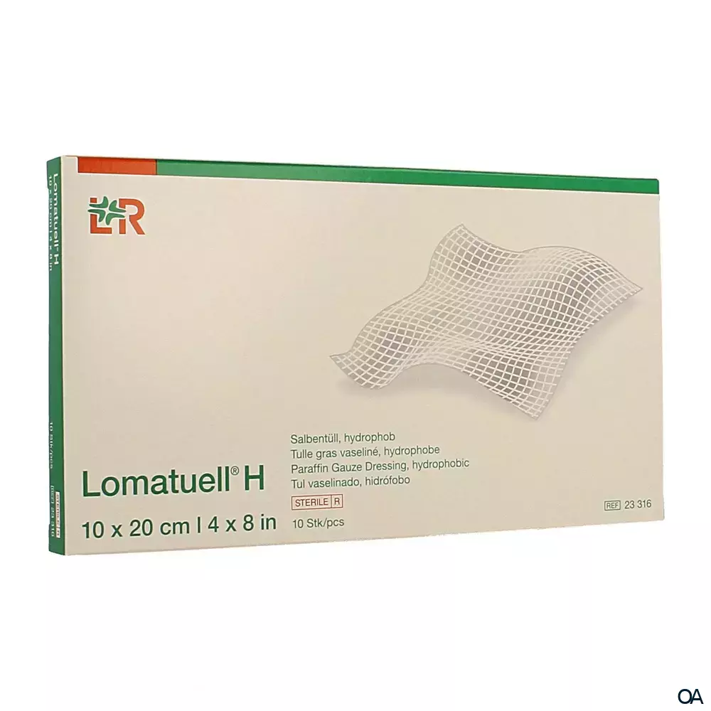 Lomatuell® H Salbentüll, hydrophob, steril, 10 x 20 cm