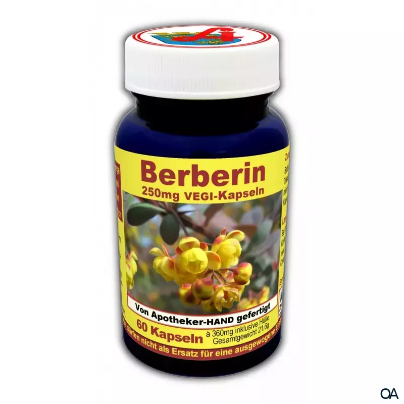 Berberin 250 mg Vegi-Kapseln Berberin 250 mg Vegi-Kapseln
