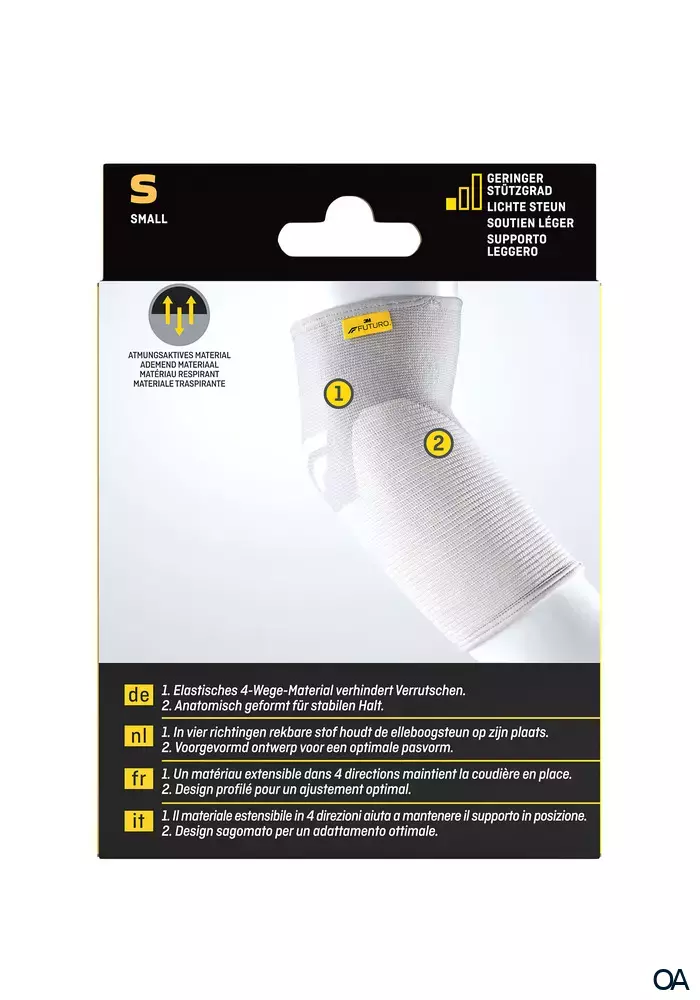 3M FUTURO™ Comfort Lift Ellenbogen-Bandage 76577, S (22.9 - 25.4 cm) 3M FUTURO™ Comfort Lift Ellenbogen-Bandage 76577, S (22.9 - 25.4 cm)