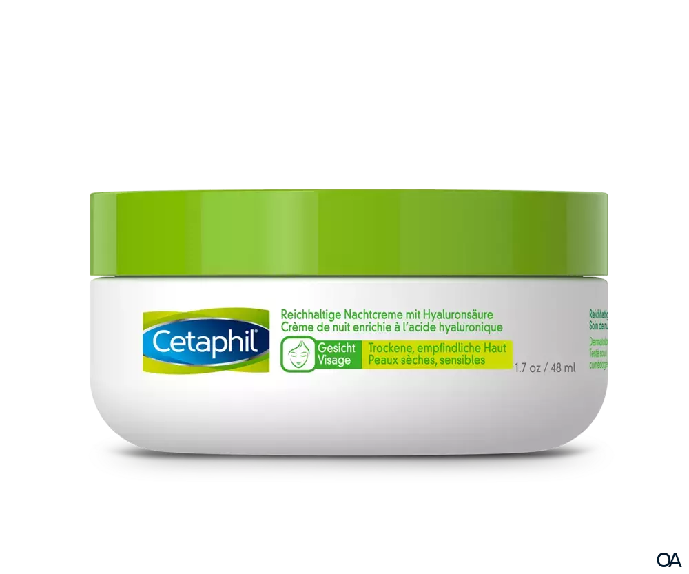 Cetaphil® Reichhaltige Nachtcreme mit Hyaluronsäure Cetaphil® Reichhaltige Nachtcreme mit Hyaluronsäure