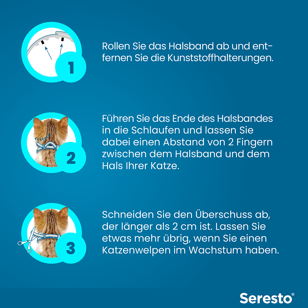 Seresto Halsband für Katzen gegen Zecken und Flöhe