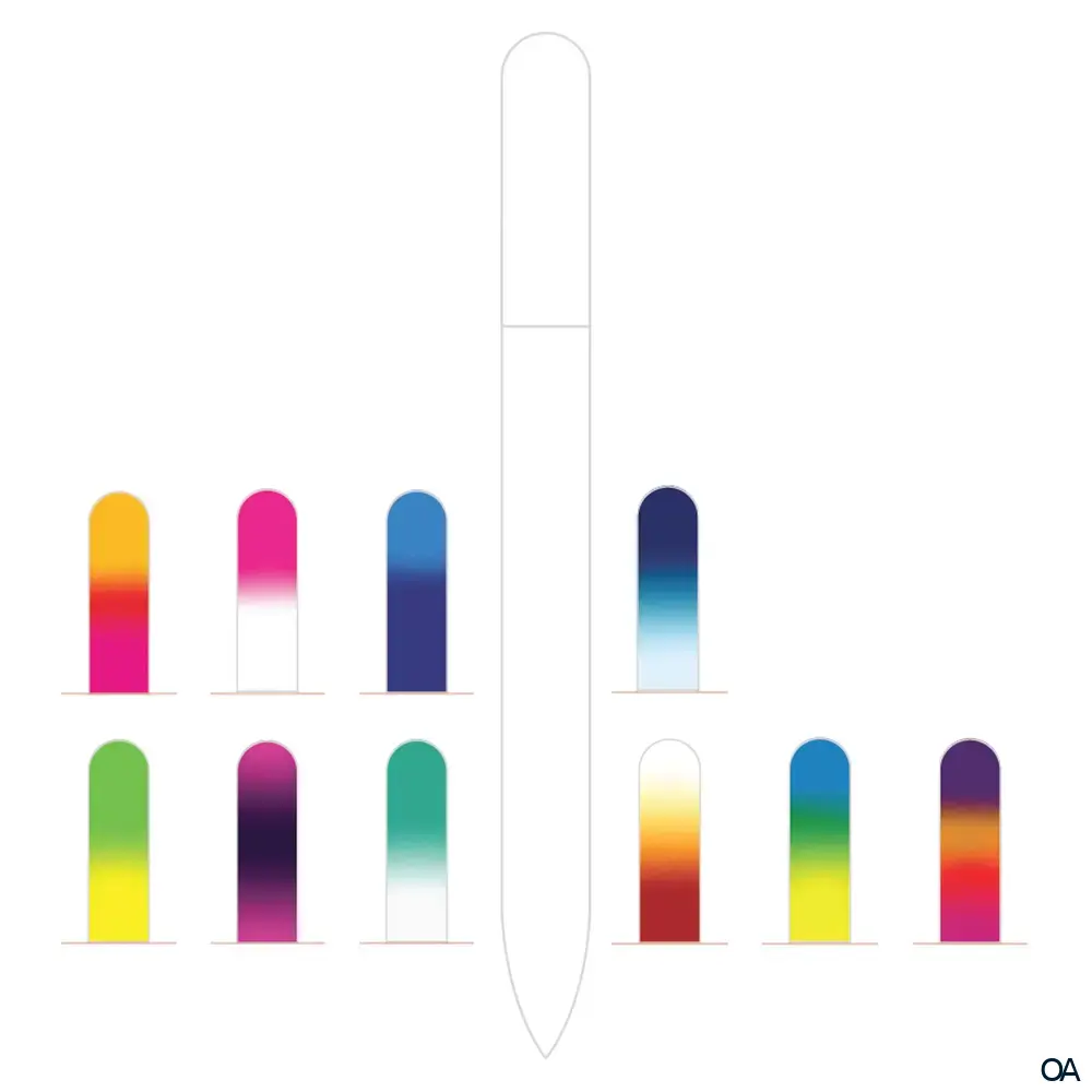 Kozbach Pharma GF140RB Glasnagelfeile „Regenbogen“ 14 cm