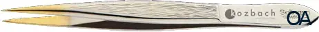 Kozbach Pharma 22 Pinzette, spitz 7,5 cm, Spitze vergoldet