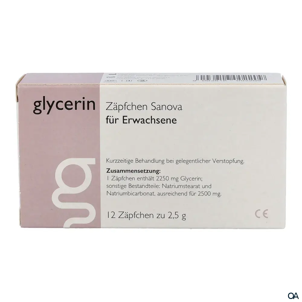 glycerin Zäpfchen Sanova für Erwachsene
