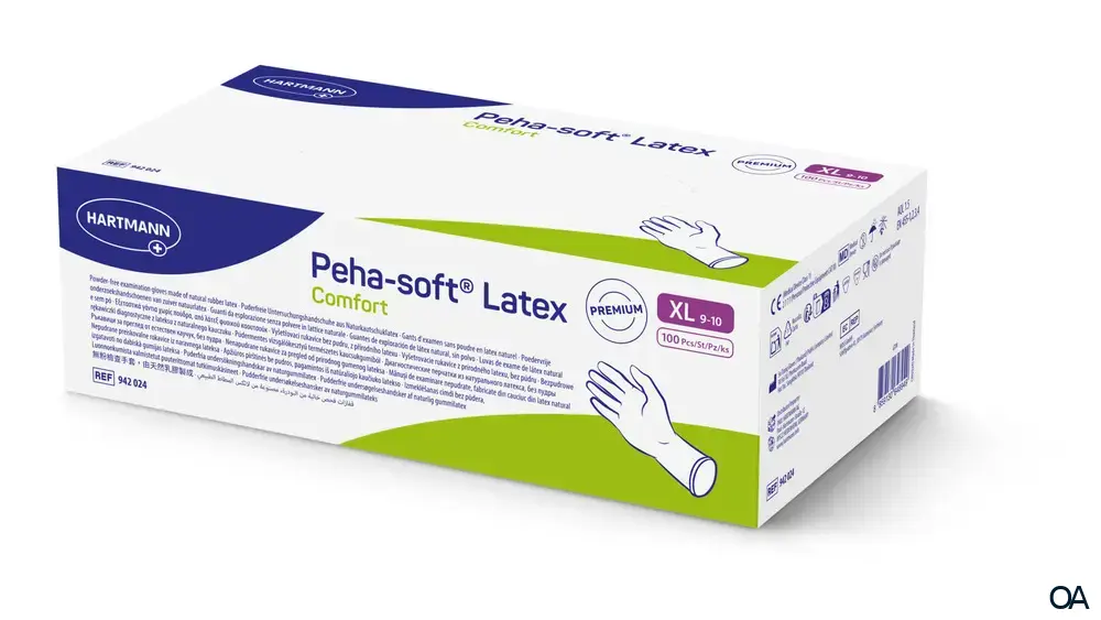 Peha-soft® Latex Comfort Untersuchungshandschuhe, unsteril, puderfrei