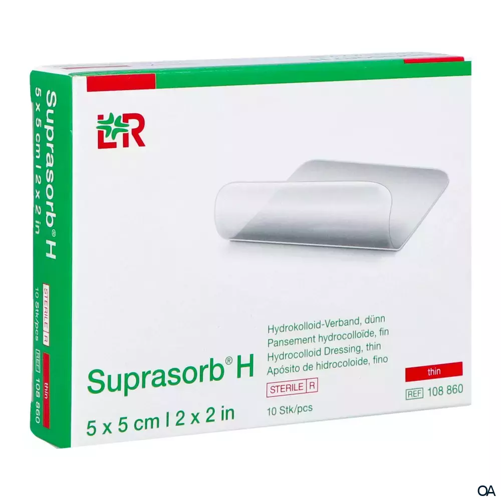 Suprasorb® H Hydrokolloid-Verband, dünn, steril, 5 x 5 cm