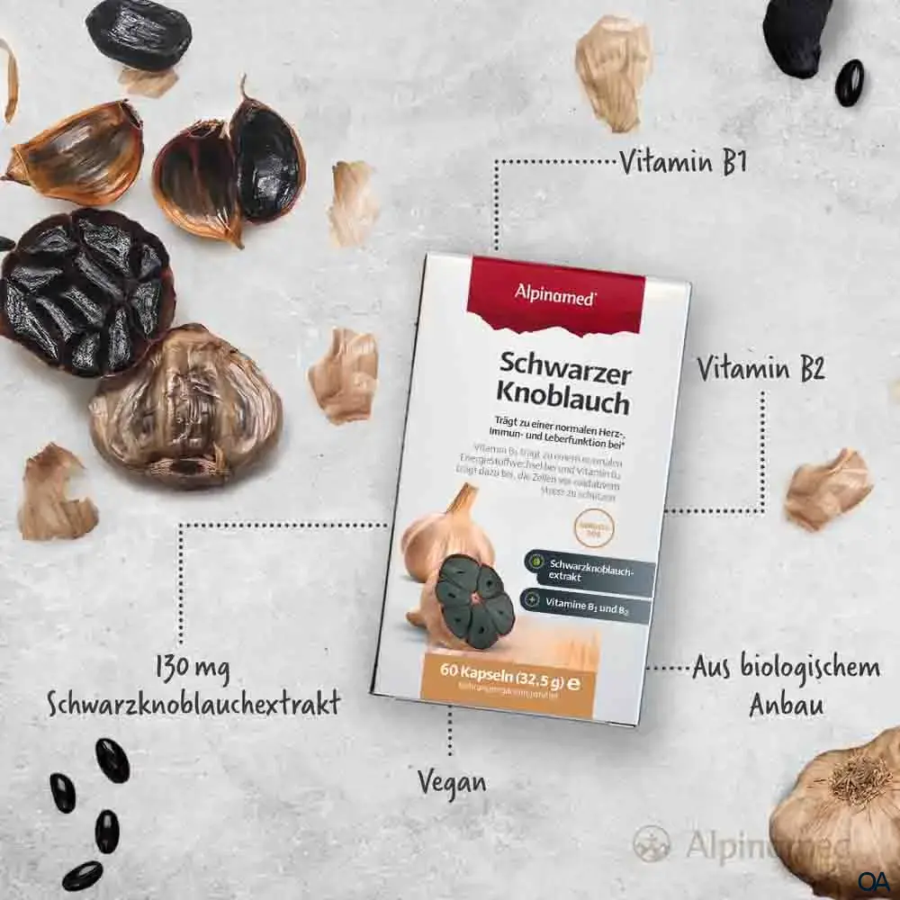Alpinamed® Schwarzer Knoblauch vegan Kapseln Alpinamed® Schwarzer Knoblauch vegan Kapseln